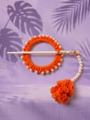 Crochet Hair Bun Stick with Pearls