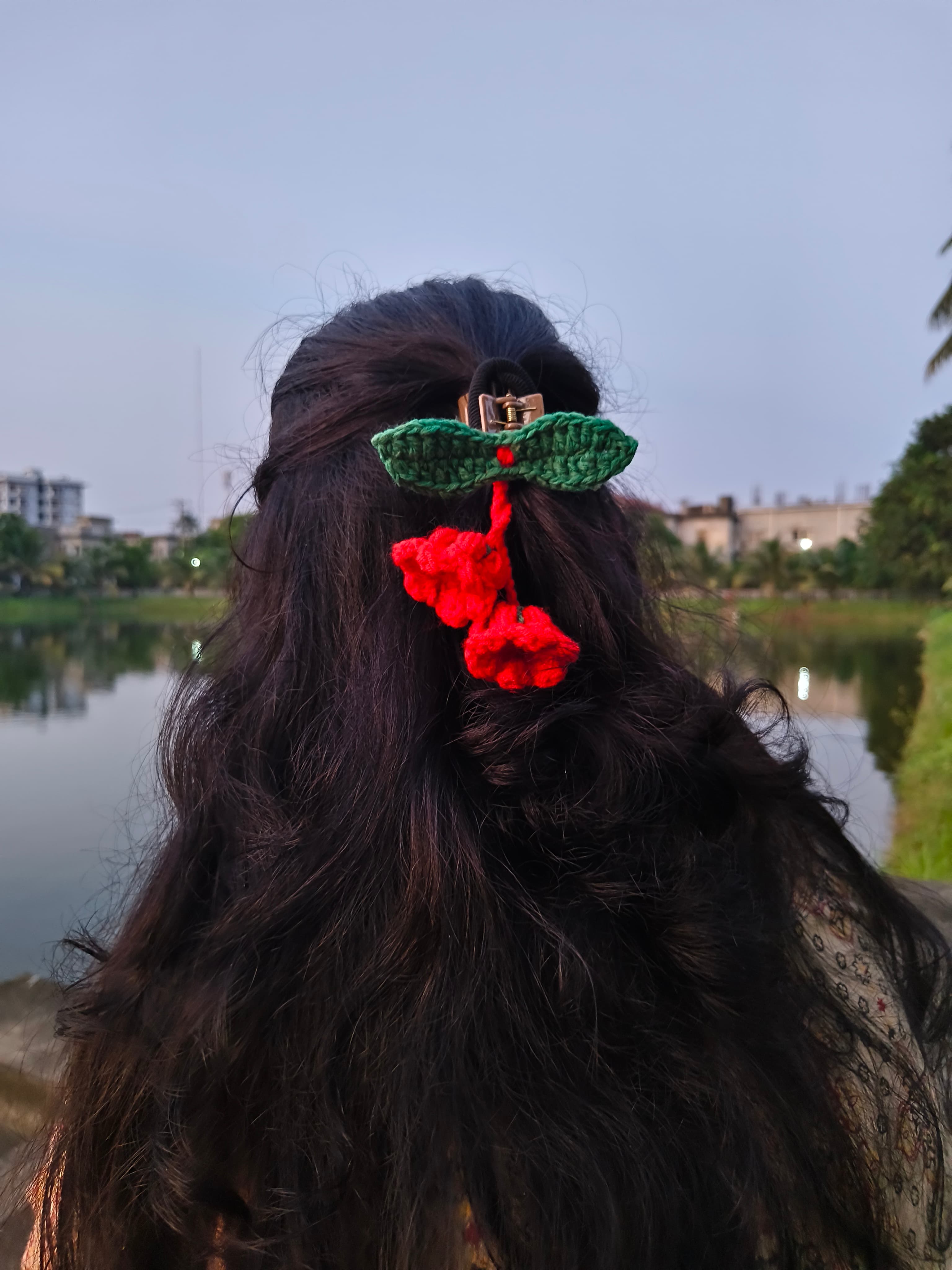 Crochet Flower Hair Ties - Butterfly & flower
