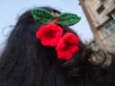 Crochet Flower Hair Ties - Butterfly & flower