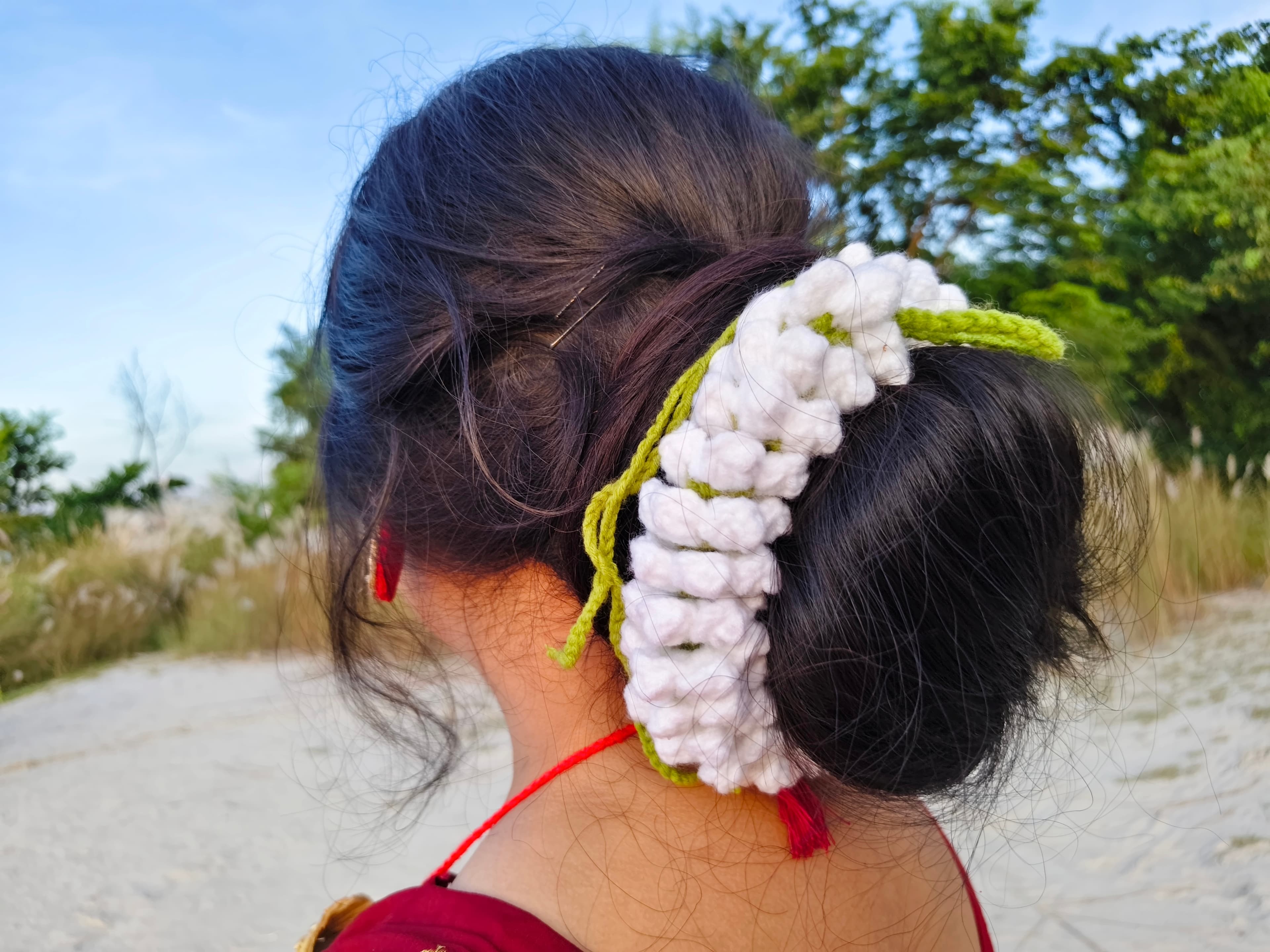 Gajra - Crochet Floral Hair Gajra